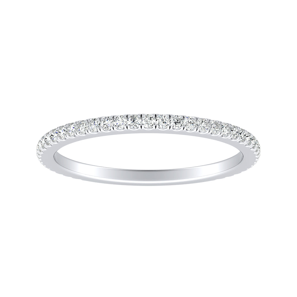 Simran Collection — Classic Lab Grown Diamond Wedding Ring in 14K White Gold
