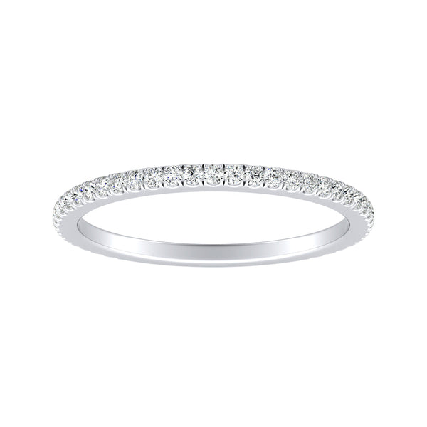 Classic Lab Grown Diamond Wedding Ring in 14K White Gold