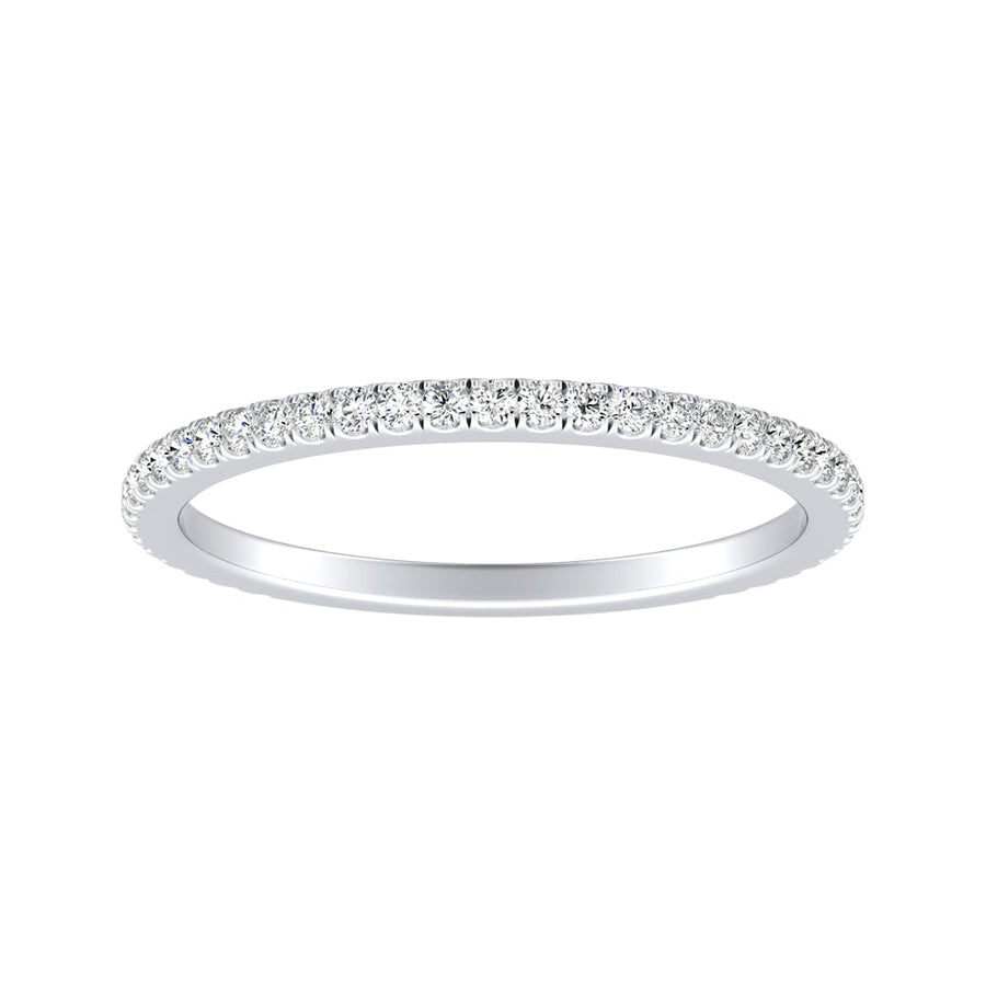 Simran Collection — Classic Lab Grown Diamond Wedding Ring in 14K White Gold