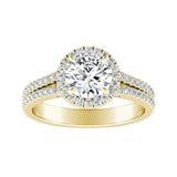 Halo 1.00 ct. Center Round Lab Grown Diamond Engagement Ring in 14K White Gold