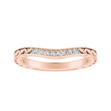 Vintage Lab Grown Diamond Wedding Ring in 14K White Gold