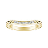 Vintage Lab Grown Diamond Wedding Ring in 14K White Gold