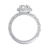 Halo 1.00 ct. Center Round Lab Grown Diamond Engagement Ring in 14K White Gold