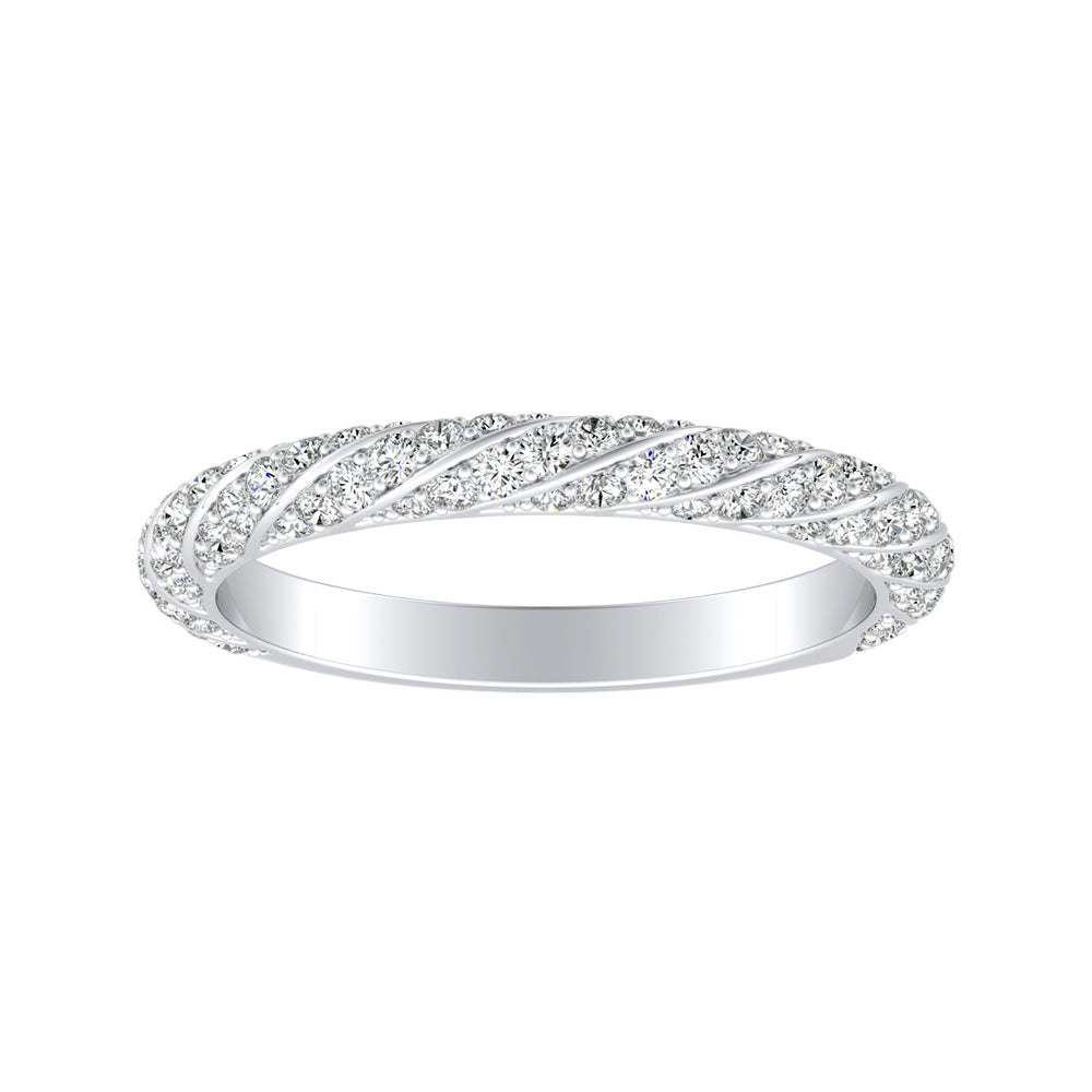 Simran Collection — Lab Grown Diamond Wedding Ring in 14K White Gold