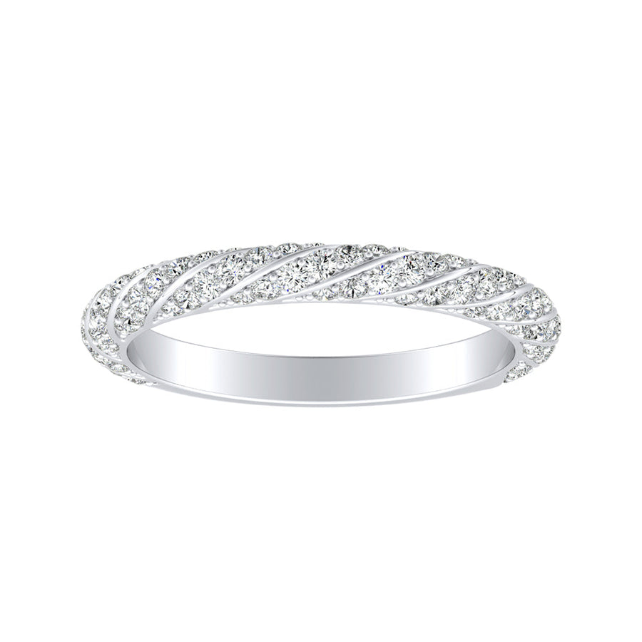 Simran Collection — Lab Grown Diamond Wedding Ring in 14K White Gold