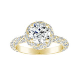 Halo 1.00 ct. Center Round Lab Grown Diamond Engagement Ring in 14K White Gold