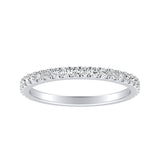 Stackable Lab Grown Diamond Wedding Ring in 14K White Gold