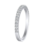 Stackable Lab Grown Diamond Wedding Ring in 14K White Gold