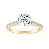 Classic 1.00 ct. Center Round Lab Grown Diamond Engagement Ring in 14K White Gold