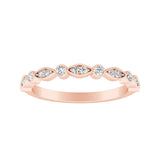 Vintage Lab Grown Diamond Wedding Ring in 14K White Gold