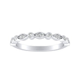 Vintage Lab Grown Diamond Wedding Ring in 14K White Gold