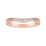 Vintage Lab Grown Diamond Wedding Ring in 14K White Gold