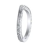 Vintage Lab Grown Diamond Wedding Ring in 14K White Gold