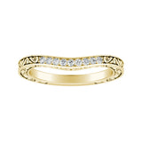 Vintage Lab Grown Diamond Wedding Ring in 14K White Gold