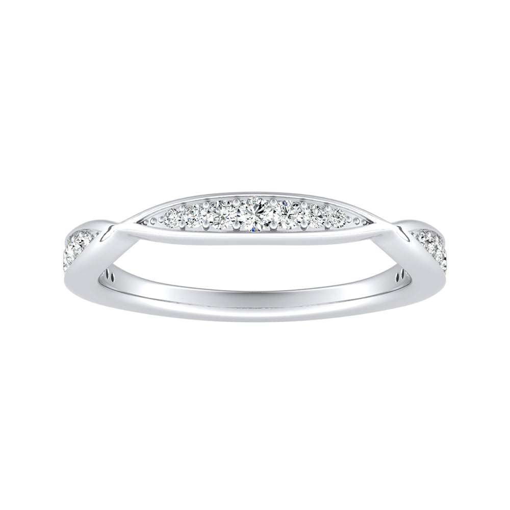 Simran Collection — Lab Grown Diamond Wedding Ring in 14K White Gold