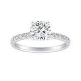 Classic 1.00 ct. Center Round Lab Grown Diamond Engagement Ring in 14K White Gold