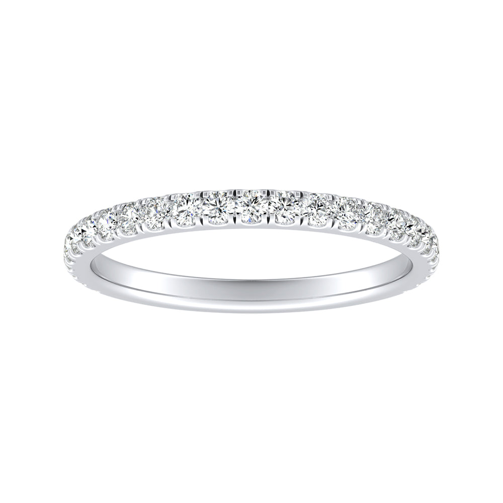 Simran Collection — Classic Lab Grown Diamond Wedding Ring in 14K White Gold