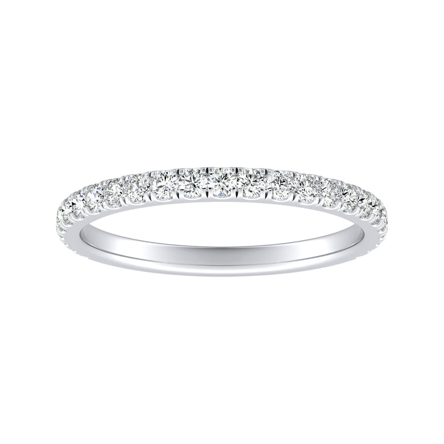 Simran Collection — Classic Lab Grown Diamond Wedding Ring in 14K White Gold