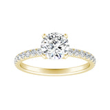 Classic 1.00 ct. Center Round Lab Grown Diamond Engagement Ring in 14K White Gold