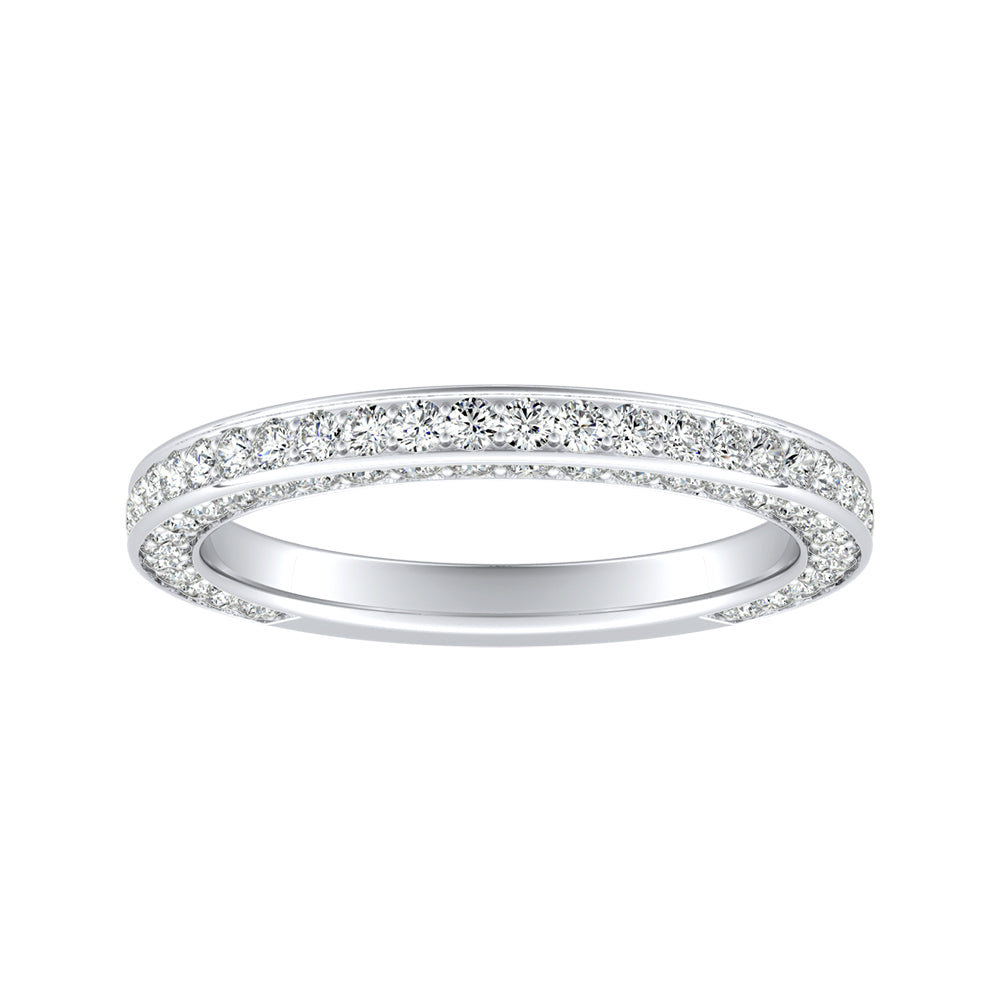 Simran Collection — Lab Grown Diamond Wedding Ring in 14K White Gold