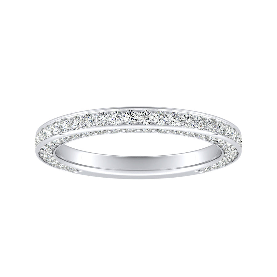 Simran Collection — Lab Grown Diamond Wedding Ring in 14K White Gold