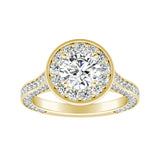 1.00 ct. Center Round Lab Grown Diamond Halo Engagement Ring in 14K White Gold