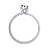 Classic 1.00 ct. Center Round Lab Grown Diamond Engagement Ring in 14K White Gold