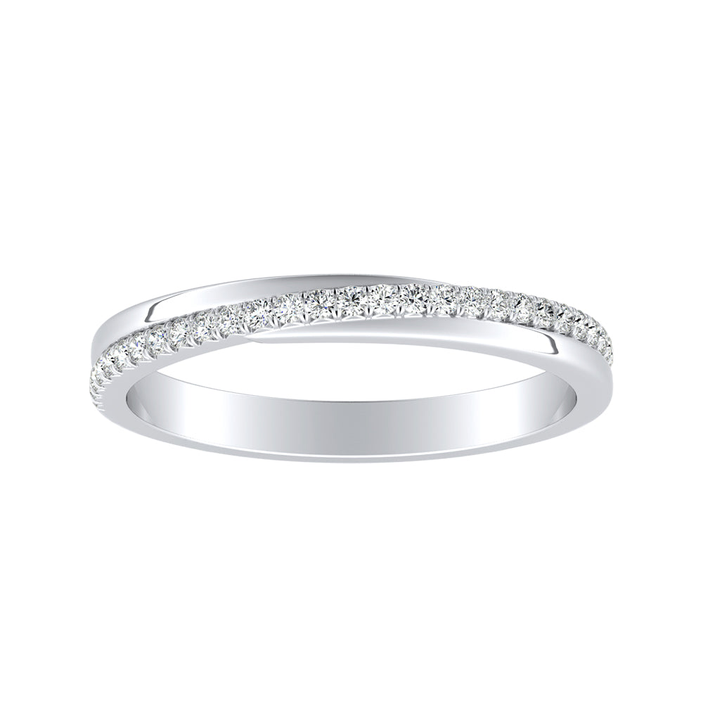 Simran Collection — Lab Grown Diamond Wedding Ring in 14K White Gold