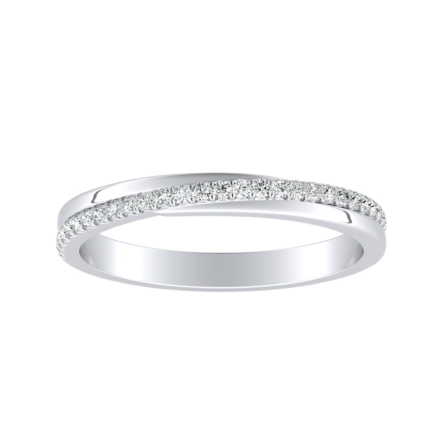 Simran Collection — Lab Grown Diamond Wedding Ring in 14K White Gold