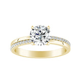 Classic 1.00 ct. Center Round Lab Grown Diamond Engagement Ring in 14K White Gold