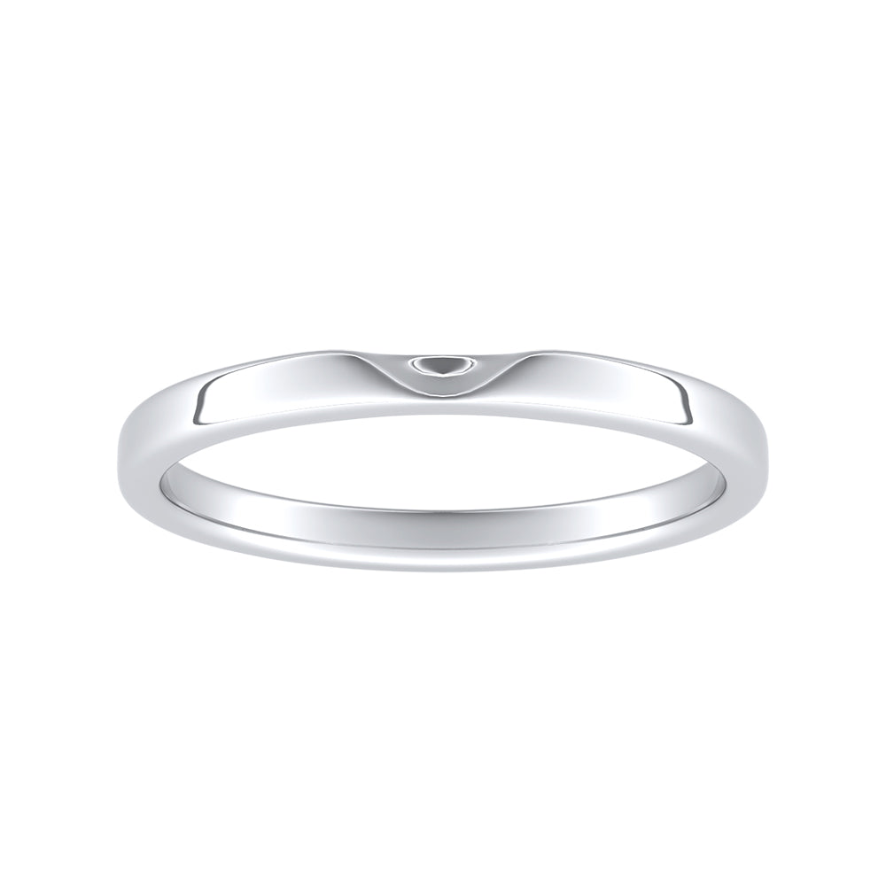 Simran Collection — Stackable Lab Grown Diamond Wedding Ring in 14K White Gold