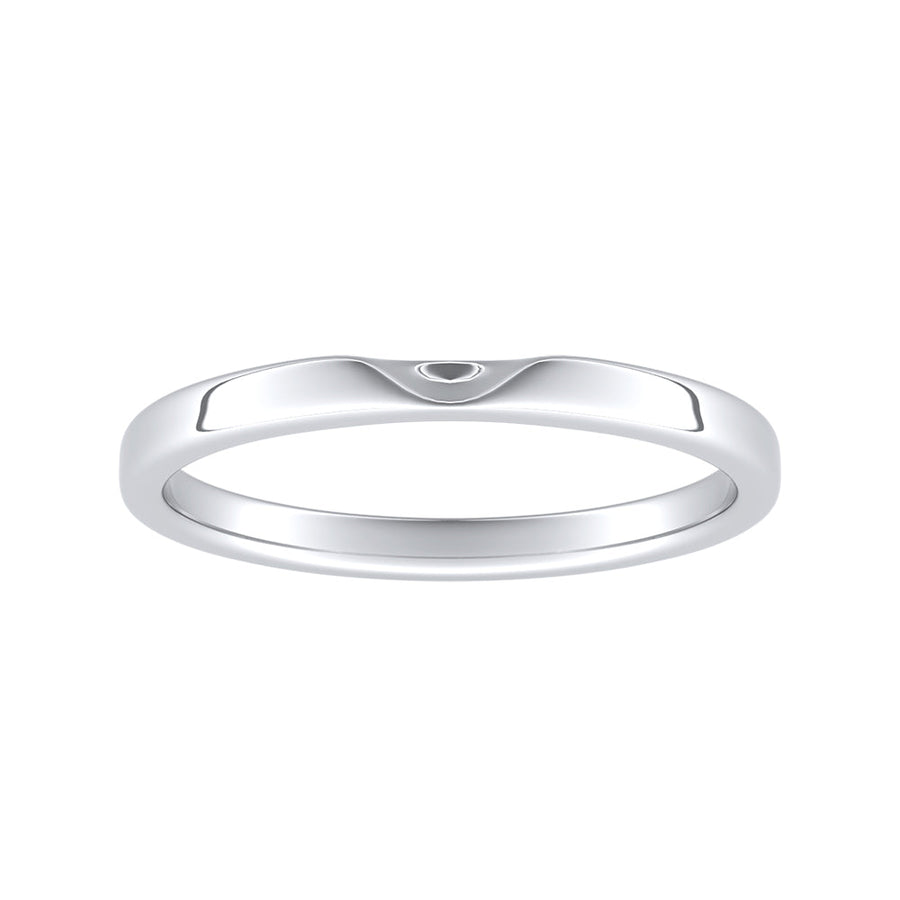 Simran Collection — Stackable Lab Grown Diamond Wedding Ring in 14K White Gold