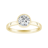 Solitaire Round Lab Grown Diamond Engagement Ring 1.00 ct. Center in 14K White Gold