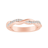Twisted Lab Grown Diamond Wedding Ring in 14K White Gold