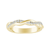 Twisted Lab Grown Diamond Wedding Ring in 14K White Gold