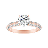 1.00 ct. Center Round Lab Grown Diamond Engagement Ring in 14K White Gold