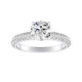 1.00 ct. Center Round Lab Grown Diamond Engagement Ring in 14K White Gold