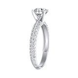 1.00 ct. Center Round Lab Grown Diamond Engagement Ring in 14K White Gold