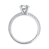 1.00 ct. Center Round Lab Grown Diamond Engagement Ring in 14K White Gold