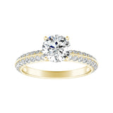 1.00 ct. Center Round Lab Grown Diamond Engagement Ring in 14K White Gold