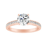 Classic 1.00 ct. Center Round Lab Grown Diamond Engagement Ring in 14K White Gold