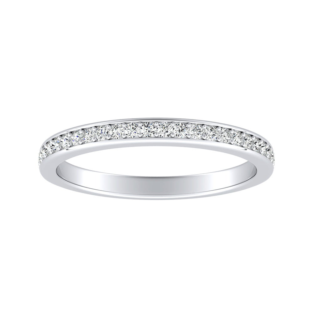 Simran Collection — Classic Lab Grown Diamond Wedding Ring in 14K White Gold