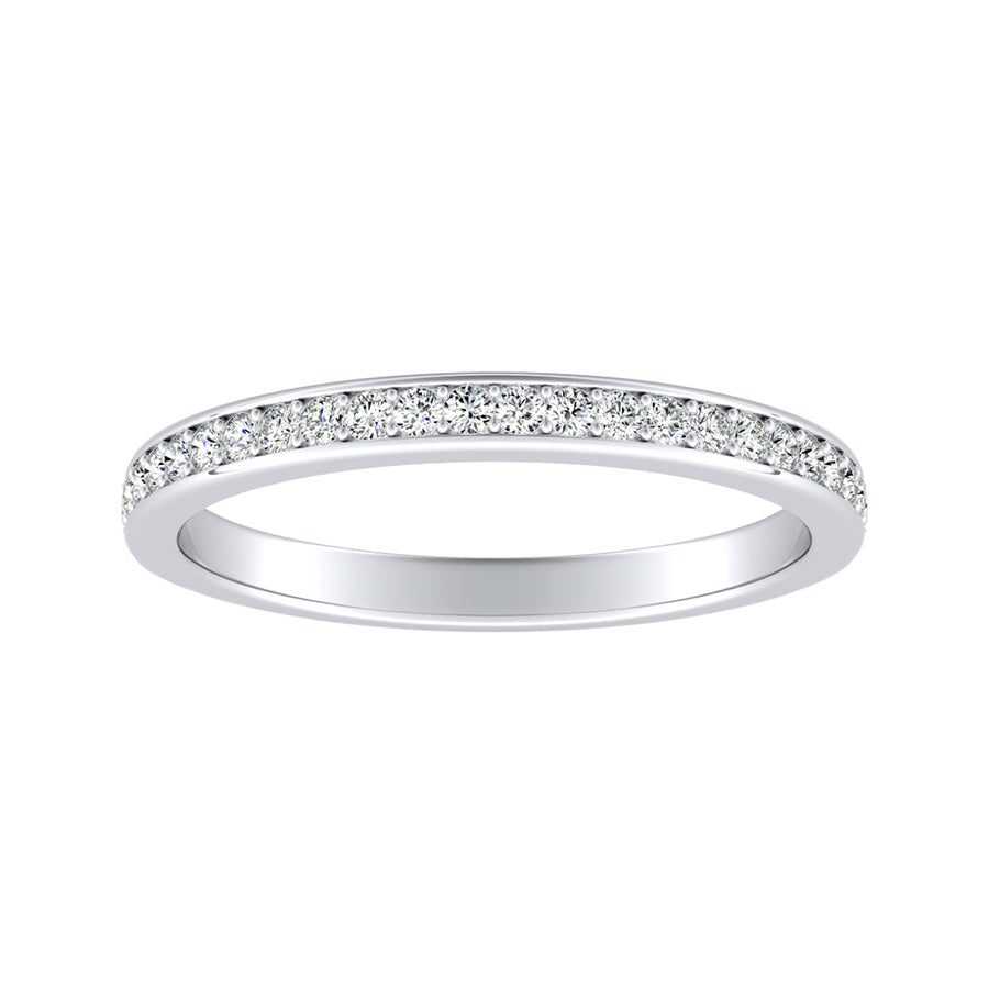 Simran Collection — Classic Lab Grown Diamond Wedding Ring in 14K White Gold