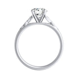 Vintage 1.00 ct. Center Round Lab Grown Diamond Engagement Ring in 14K White Gold