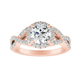 1.00 ct. Center Round Lab Grown Diamond Engagement Ring in 14K White Gold