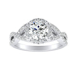 1.00 ct. Center Round Lab Grown Diamond Engagement Ring in 14K White Gold