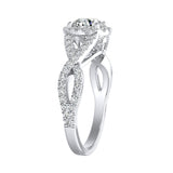 1.00 ct. Center Round Lab Grown Diamond Engagement Ring in 14K White Gold