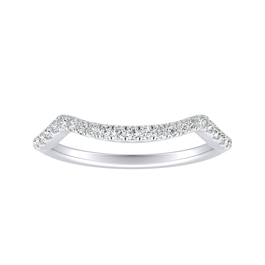 Simran Collection — Modern Lab Grown Diamond Wedding Ring in 14K White Gold
