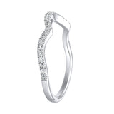 Modern Lab Grown Diamond Wedding Ring in 14K White Gold
