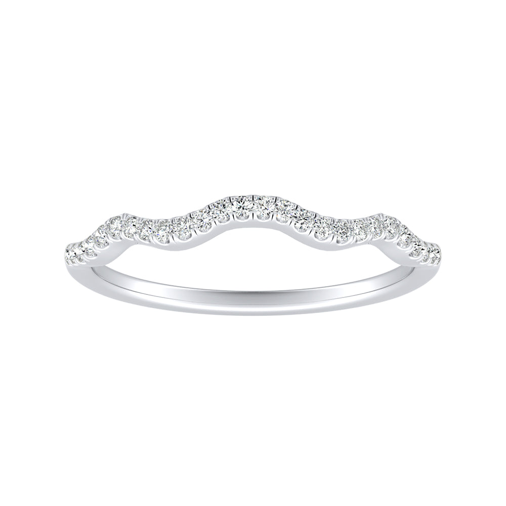 Simran Collection — Lab Grown Diamond Wedding Ring in 14K White Gold